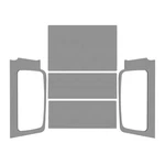 Design Engineering 50605 Gray Leather Look Headliner Kit For 04-06 Wrangler Lj. Fixed Price $258.53.