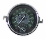 Vw Bug Bus Ghia Isp 120 Mph Speedometer W/combo Gas Fuel Gauge Green Numericals. Fixed Price $325.00.