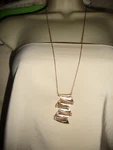 Abstract Gold Tone Pendant Chain Necklace #1529A. Fixed Price $5.99.