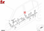 5PCS Genuine Bmw Mini Zinoro M3 M5 Blind Rivet Nut Flat Headed 61136954561. Fixed Price $8.79.