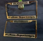Nu Metal "volkswagen Palm Springs" License Plate Frames Vw Bug Bus Beetle. Fixed Price $24.99.