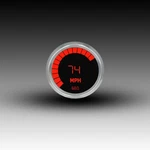 Intellitronix Red Led (bar) Oil Pressure Gauge - Black Faceplate / Chrome Bezel. Fixed Price $194.26.