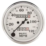 Autometer 1693 Old Tyme White Mechanical Speedometer 0-120MPH 3-1/8". Fixed Price $169.47.