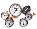 Willys Mb Jeep Ford Gpw Cj Speedometer Temp Oil Fuel Amp Gauges Set White 140KM. Fixed Price $49.99.