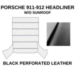 Perforated Black Headliner Porsche 911 912 1965 1989 No Sunroof. Fixed Price $145.26.