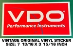 Vdo Performance Instruments - Vintage Original Vinyl Decal Sticker Drag Racing. Fixed Price $9.45.