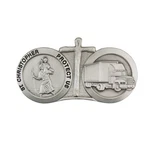 Mcvan Christopher Protect Us 18 Wheeler Trucker Auto Visor Clip With. Fixed Price $18.53.