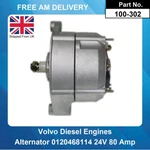 Alternator For Volvo Trucks 0120468114 24V 80 Amp. Fixed Price $187.58.