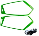 Green Painted Aluminum Mirror Bezel For Polaris Slingshot 2015-2026 W/ Screws. Fixed Price $35.87.