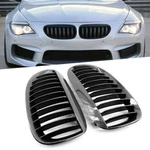 Carbon Fiber Look Front Kidney Bumper Grille Pair For Bmw E63 E64 650I M6 04-10. Fixed Price $44.66.