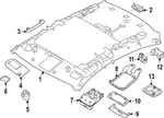 Genuine Nissan Headliner Rear Bracket 73980-6CA0C. Fixed Price $5.30.
