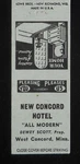 1940S? New Concord Hotel All Modern Dewey Scott West Mn Dodge Mb. Fixed Price $5.73.