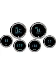 Dakota Digital Odyssey Series Universal Round 6 Gauge Kit Teal Display Chrome.... Fixed Price $991.03.