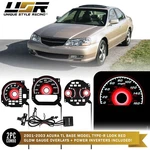 Red Glow Gauge Black Overlay For 01-03 Acura Tl Non-type Instrument Cluster. Fixed Price $44.95.